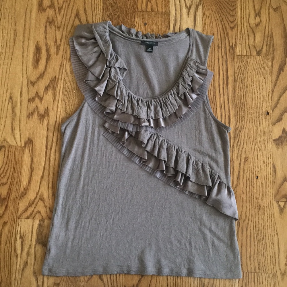 Ruffled sleeveless top